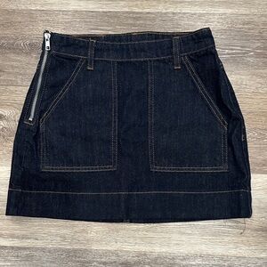 PP-DMN Black Denim Mini with Side Zipper